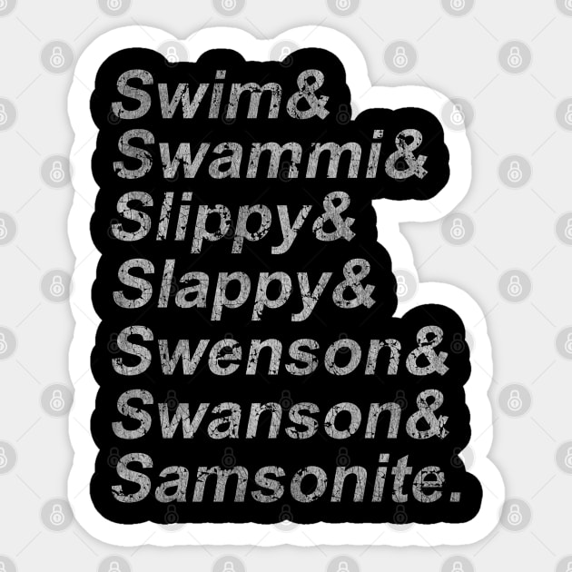 Starts with an S! Swim, Swami... Sticker by DESIPRAMUKA